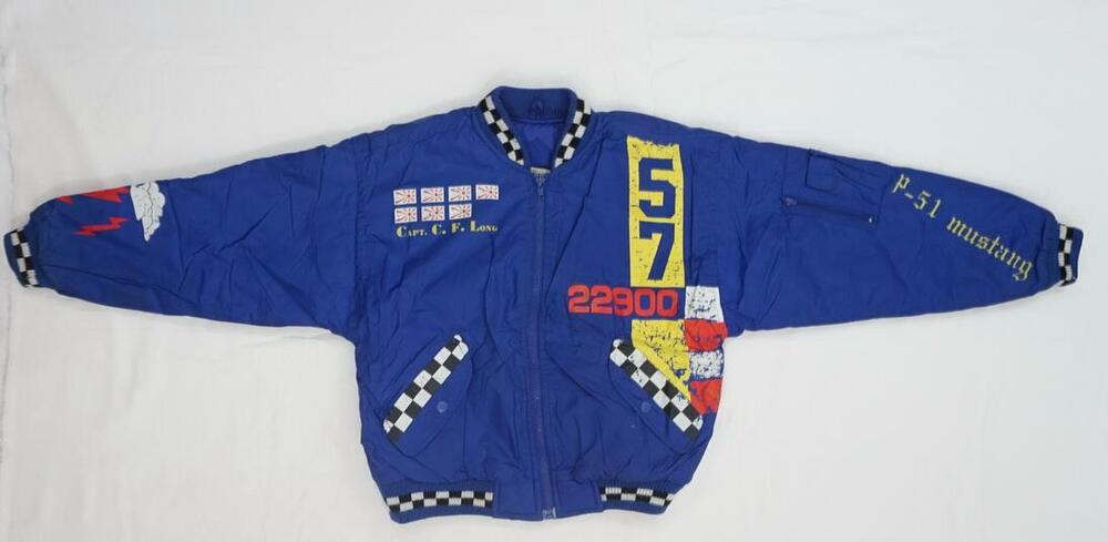 IN FLITE NATIONAL AIR RACES 10TH ANNIVERS BOYS M 10-12 BOMBER/FLIGHT MA-1 JACKET